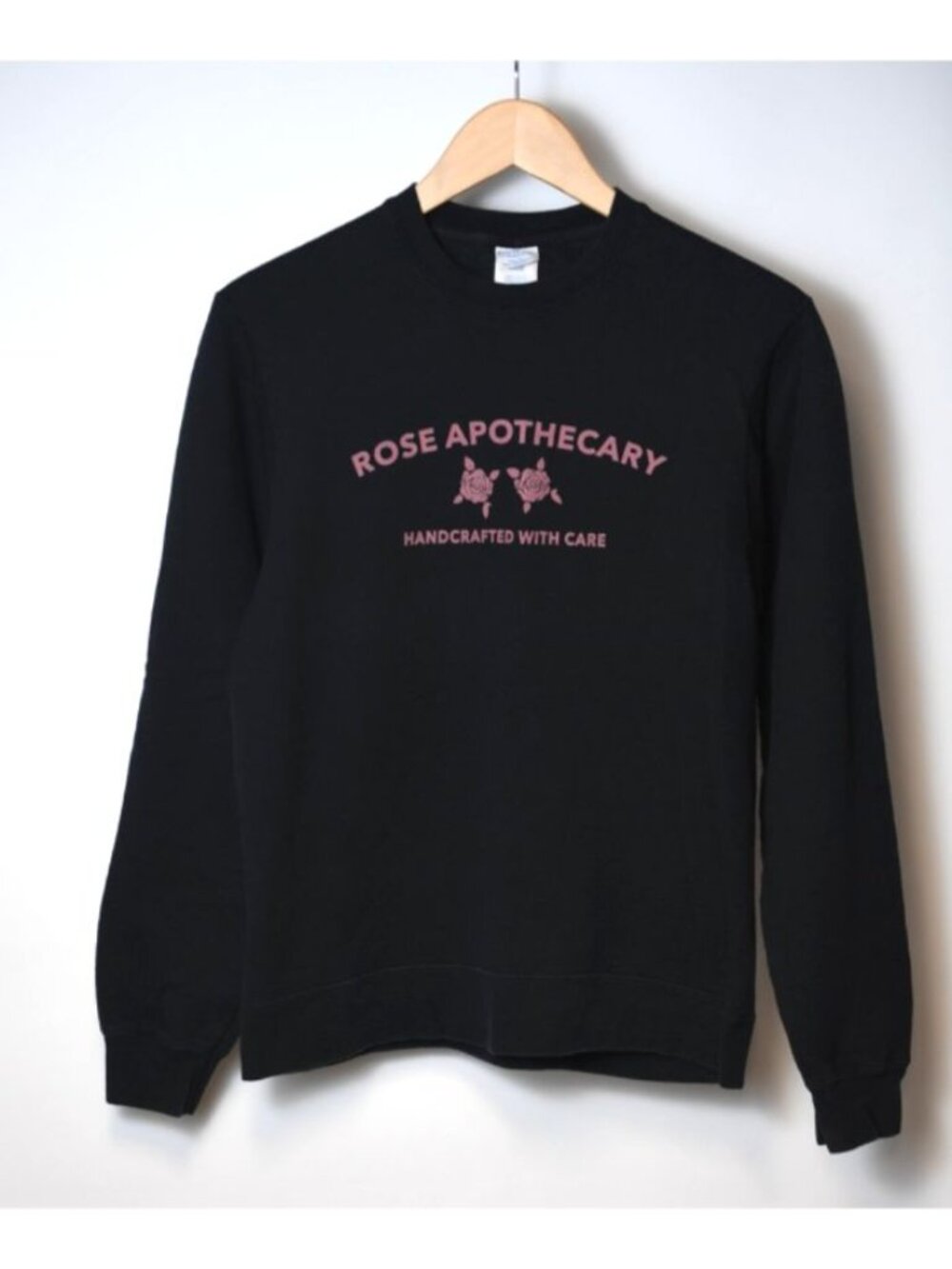Rose Apothecary Schitt's Creek Sweatshirt Black Women's Size Small Retro Casual